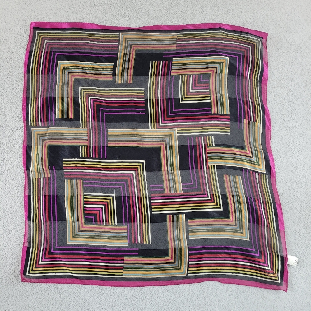 Oscar De La Renta Geometric Patterned Square Scarf 20x21
